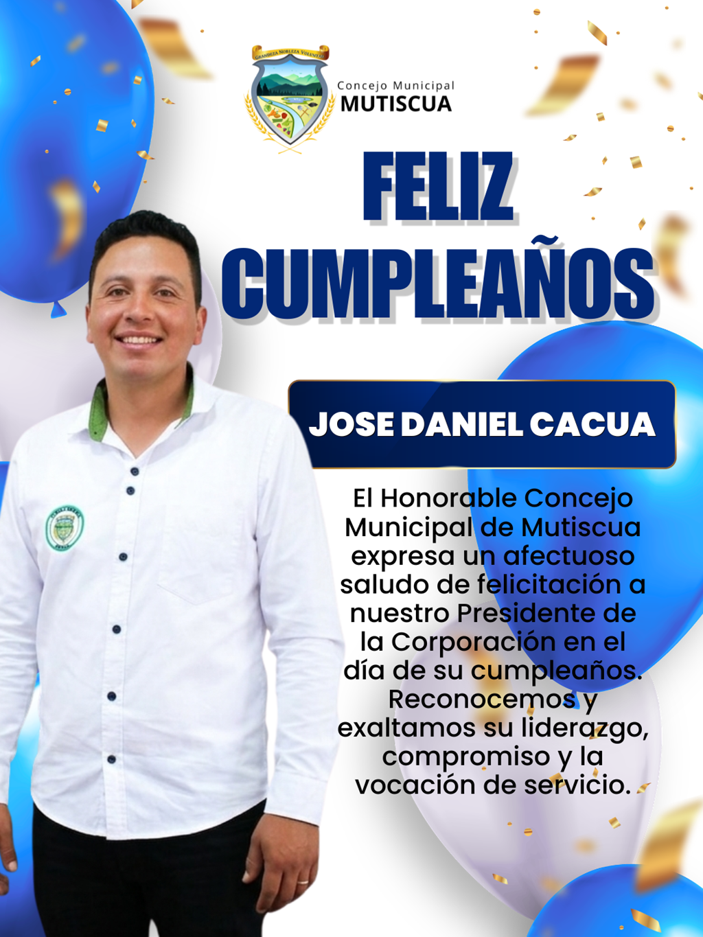 Retrato de Jose Daniel Cacua Villamizar